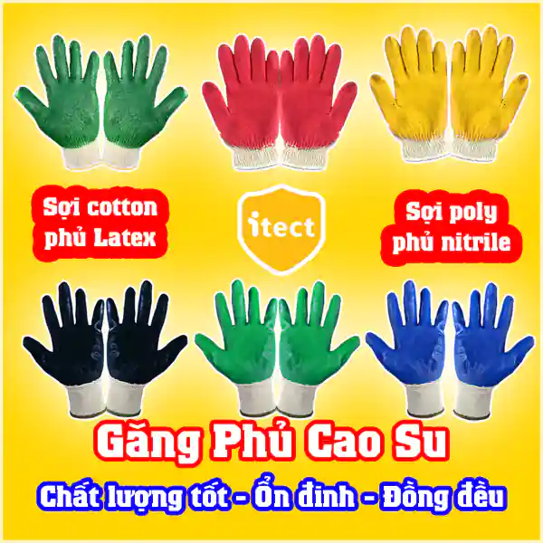 Găng tay phủ cao su