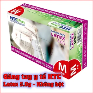 Găng tay y tế không bột HTC 5.0g - Latex