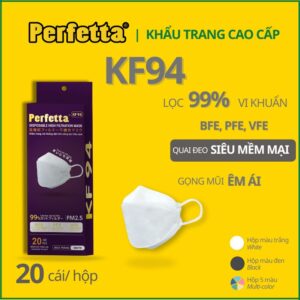 Khẩu Trang KF94 Màu Trắng Perfetta