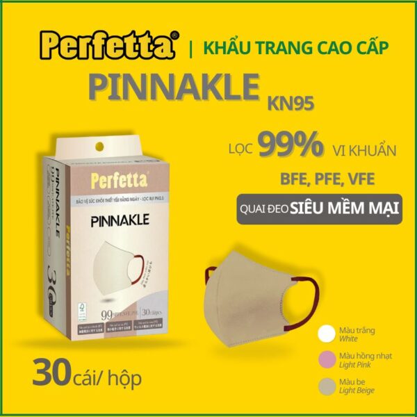 Khẩu Trang KN95 Màu Be Perfetta Pinakle