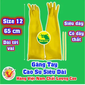 Găng tay cao su siêu dài nam long size 12